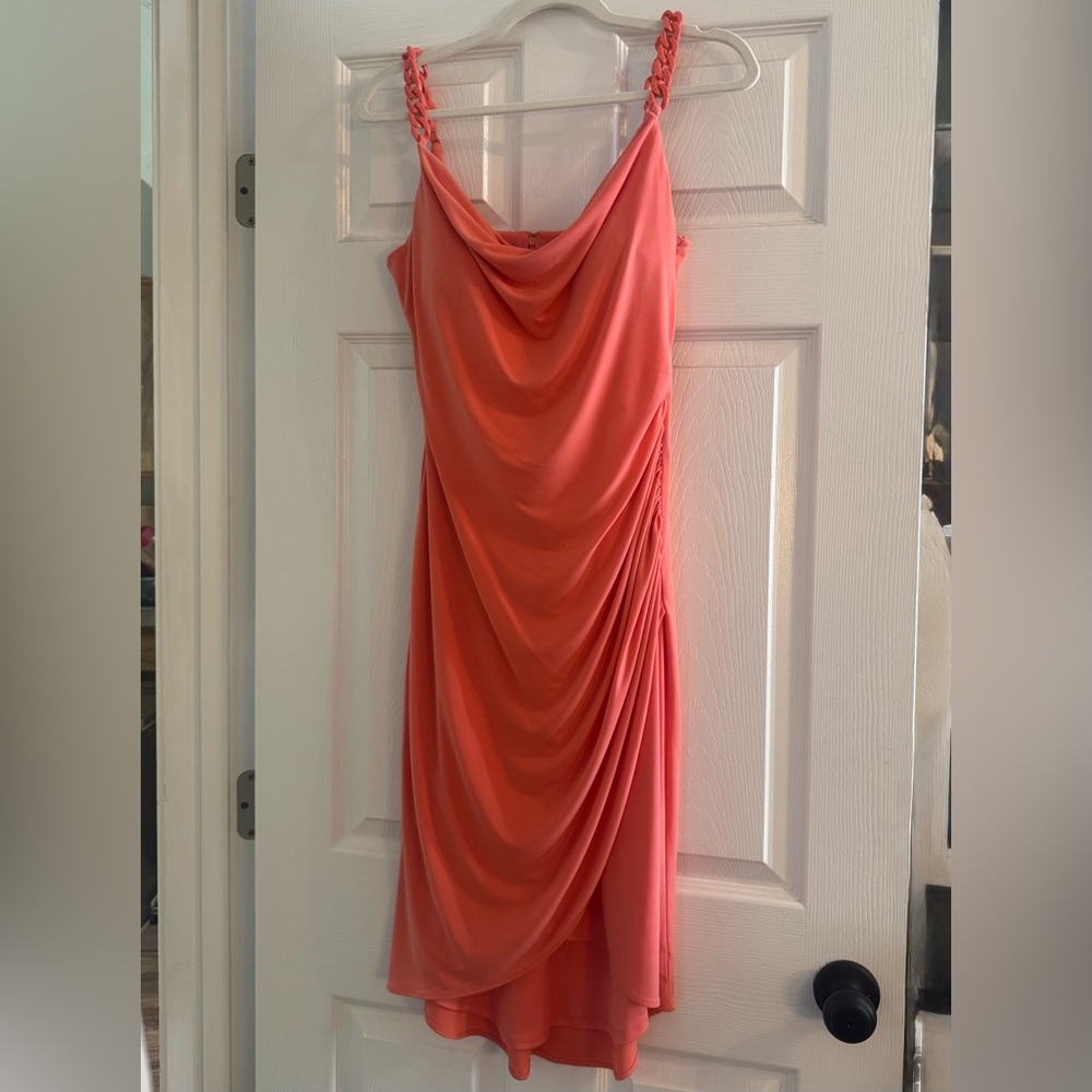 Siena cowl neck coral Dress